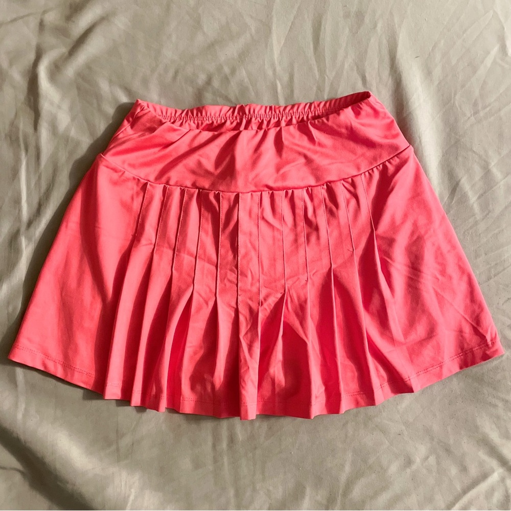 Tail Golf Tennis Skort Pleated Skirt Neon Pink Built In Shorts Size XS X Small